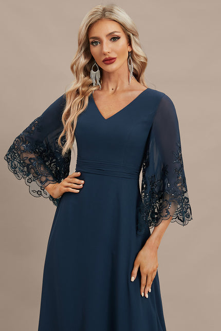 Robe Trapèze Lueur Azurienne - gallery 1
