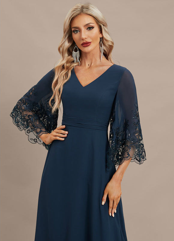 Robe Trapèze Lueur Azurienne - gallery 1