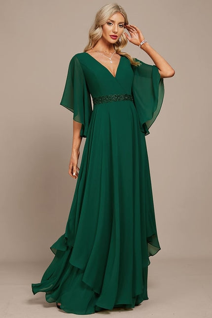 Robe Trapèze Émeraude Envolée