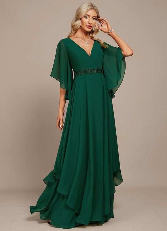 Robe Trapèze Émeraude Envolée