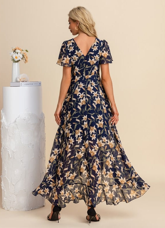 Robe Trapèze Florale Évoquée - gallery 9