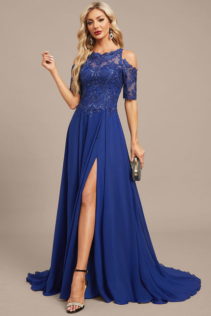Robe Trapèze Saphir Élégant - gallery 1