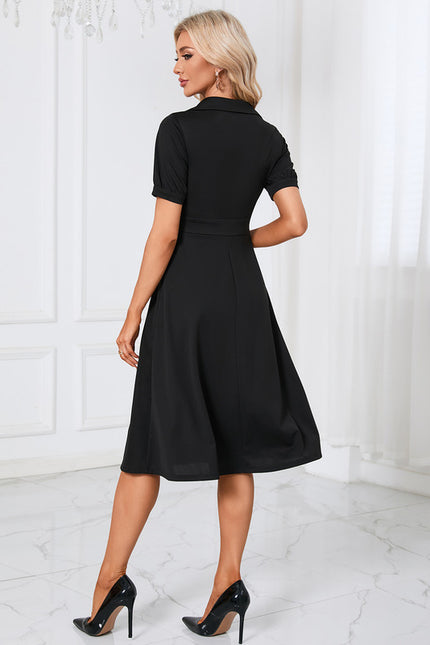 Robe Trapèze Élégante Midi - gallery 5