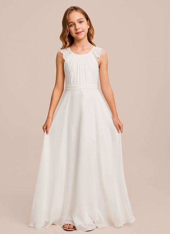 Robe Trapèze Bleu Doux Éclat - gallery 1