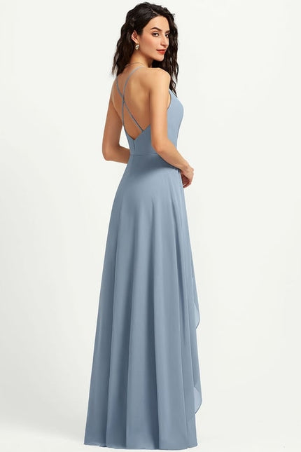 Robe Trapèze Aérienne Vert Pâle - gallery 4