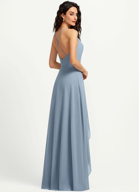 Robe Trapèze Aérienne Vert Pâle - gallery 4