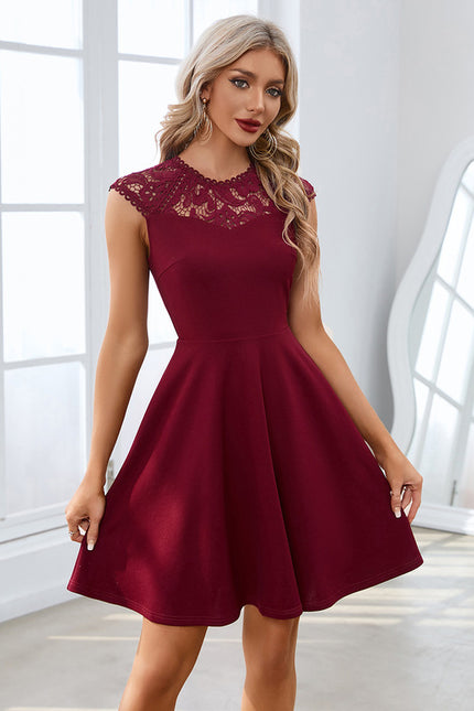 Robe Trapèze Cerise Chic