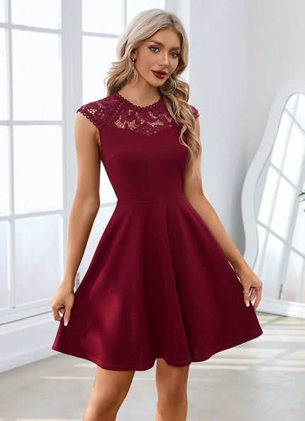 Robe Trapèze Cerise Chic
