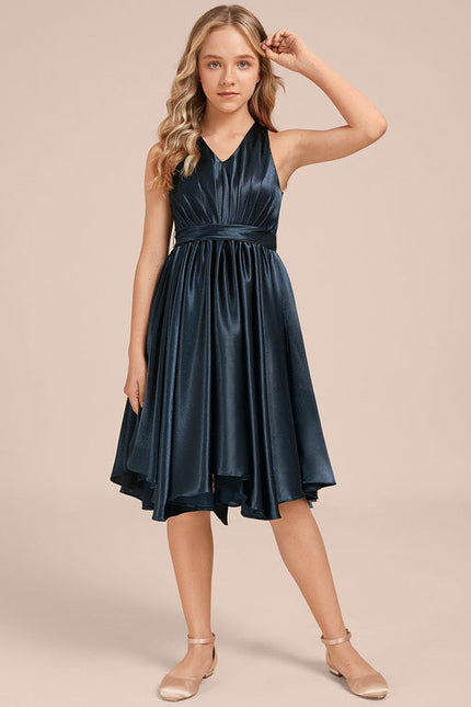 Robe Trapèze Satin Ciel - gallery 5