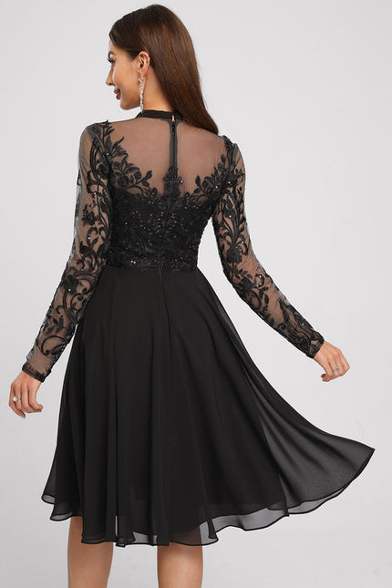 Robe Trapèze Éclat Argenté - gallery 1