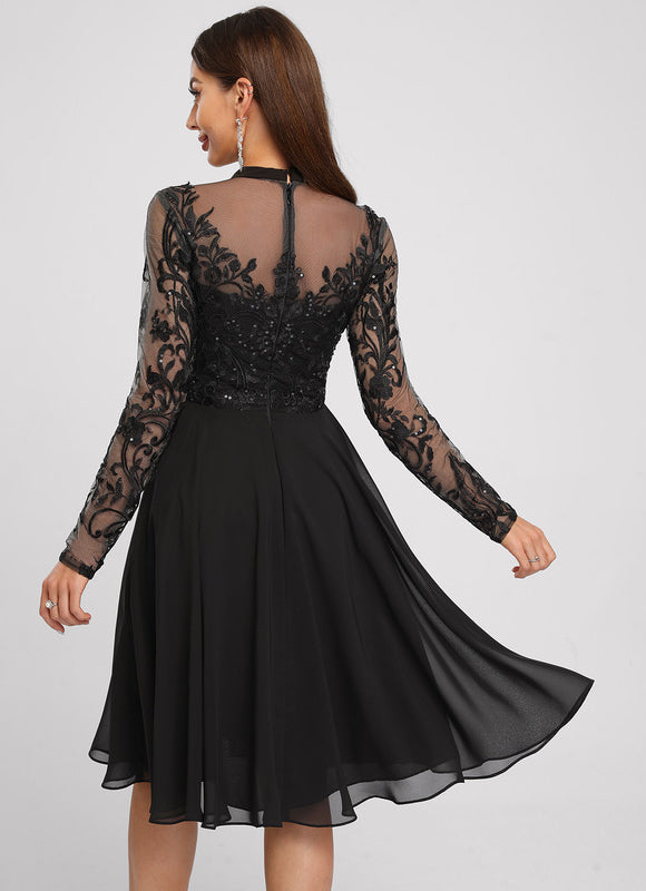 Robe Trapèze Éclat Argenté - gallery 1