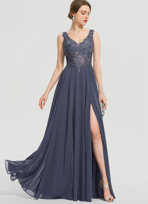 Robe Trapèze Nuit Émeraude Satinée - gallery 2