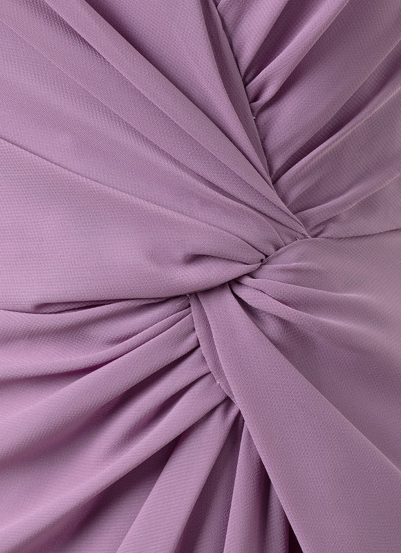 Robe Trapèze Mousseline Fendue - gallery 8