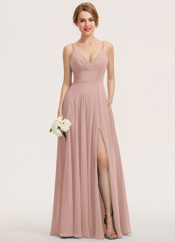 Robe Trapèze Bleu Élégant Longue