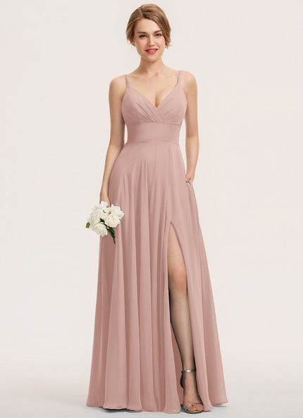 Robe Trapèze Bleu Élégant Longue