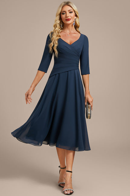 Robe Trapèze Chiffon Élégante