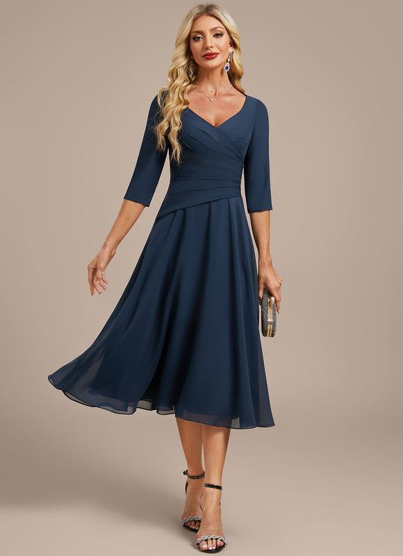 Robe Trapèze Chiffon Élégante