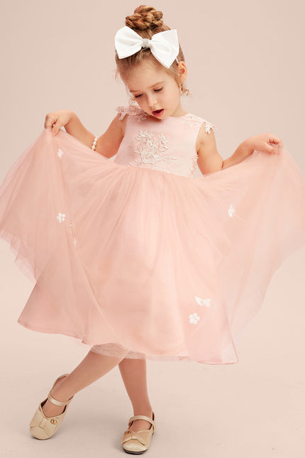Robe Trapèze Fleurie Pêche - gallery 5