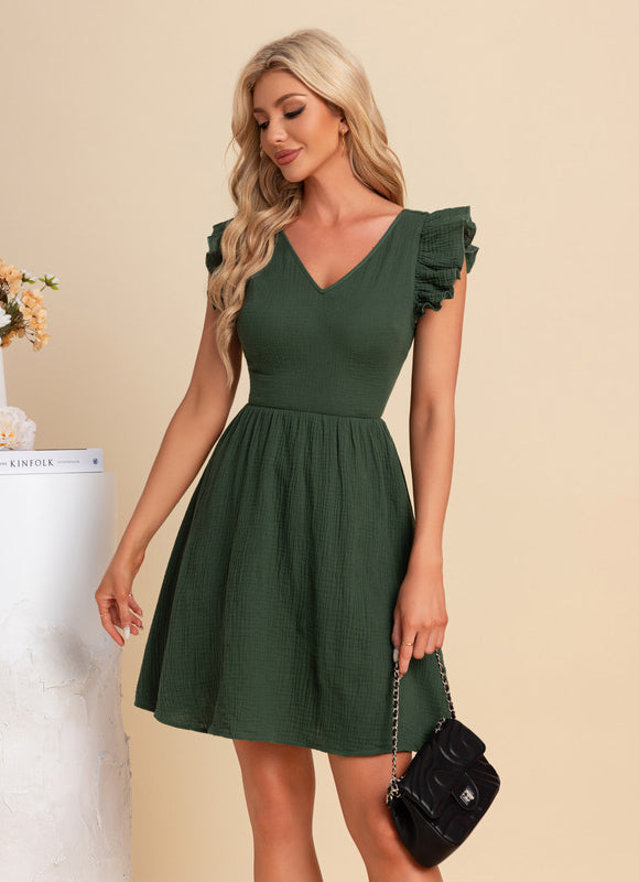 Robe Trapèze Verte Chic - gallery 1