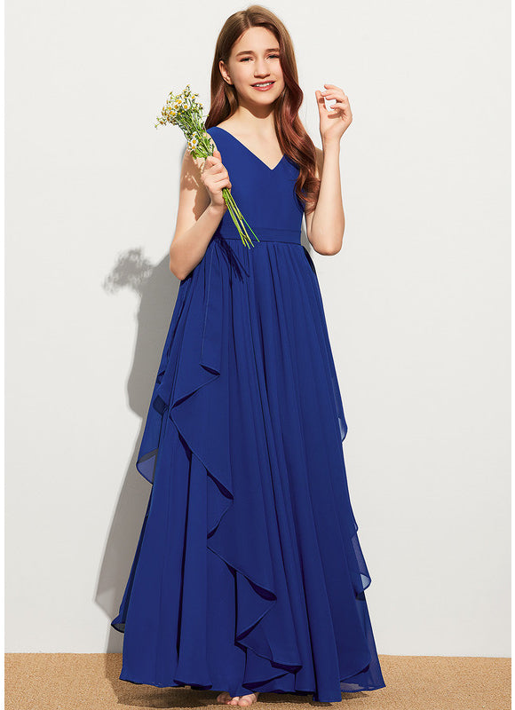 Robe Trapèze Bleu Céleste Aérien - gallery 3