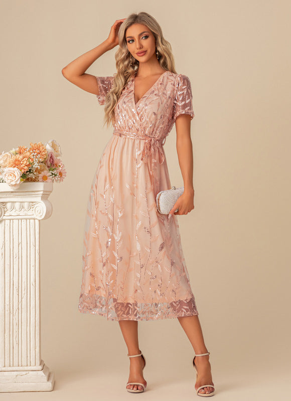 Robe Trapeze Sequin - gallery 4