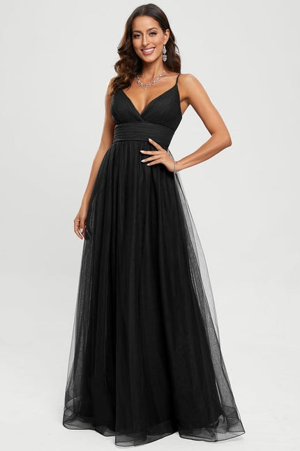 Robe Trapèze Tulle Azur Éthéré - gallery 1