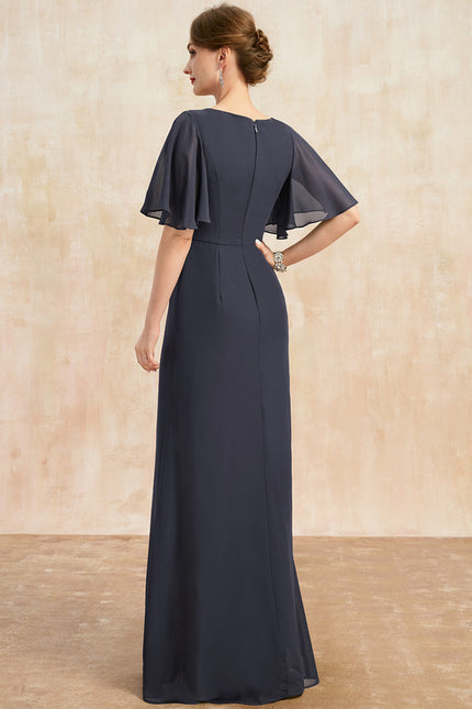 Robe Trapèze Élégance Marine Éthérée - gallery 5
