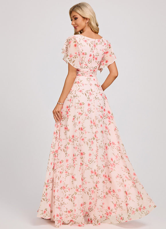 Robe Trapèze Mousseline Fendue - gallery 5