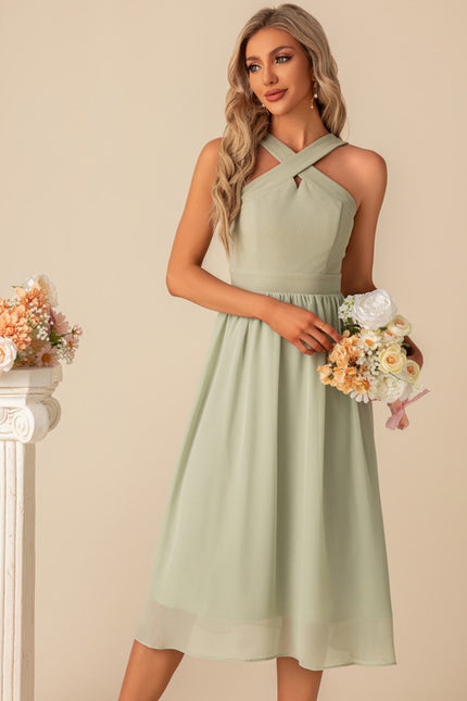 Robe Trapèze Vert Poudré
