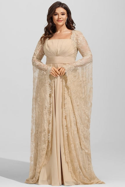 Robe Trapèze Voile Éthéré - gallery 4