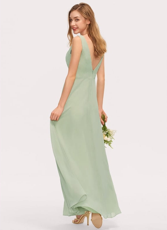 Robe Trapèze Mousseline Fendue - gallery 7