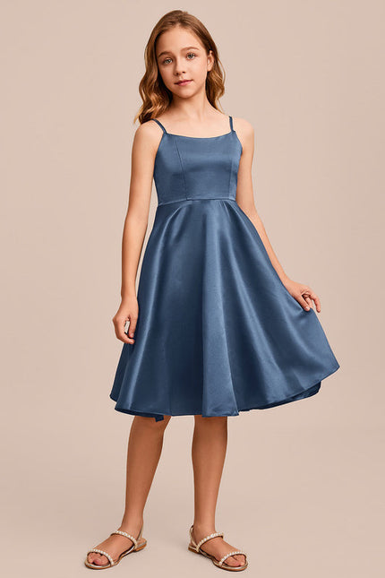 Robe Trapèze Satin Vert Tendre - gallery 1