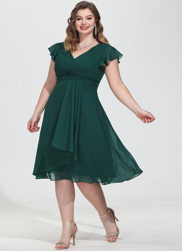Robe Trapèze Drapé Élégant Chic - gallery 5