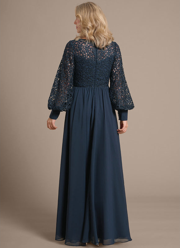 Robe Trapèze Élégante Noir Opalescent - gallery 6