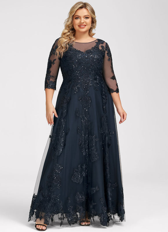 Robe Trapèze Éclat Bleu Nuit - gallery 7