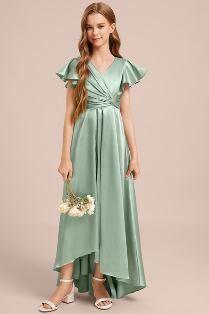 Robe Trapèze Satin Ciel