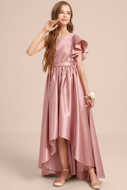 Robe Trapèze Satinée Lilas - gallery 1