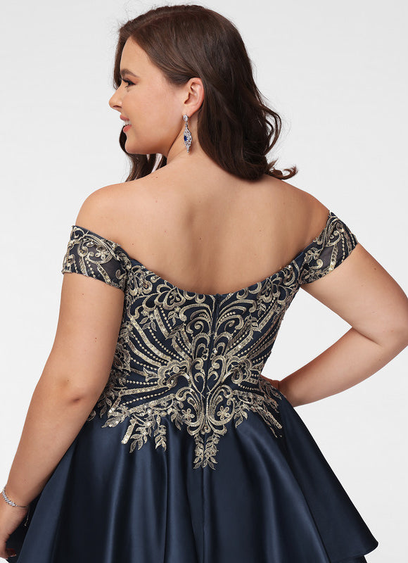 Robe Trapèze Satinée Ébène - gallery 8