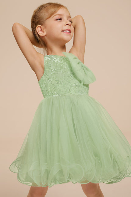 Robe Trapèze Verte Éclosion - gallery 3