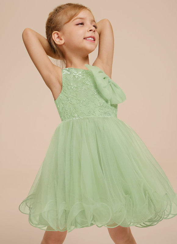 Robe Trapèze Verte Éclosion - gallery 3