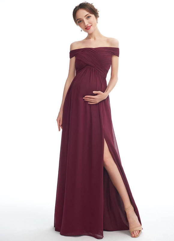 Robe Trapèze Rouge Velours Éthéré - gallery 3