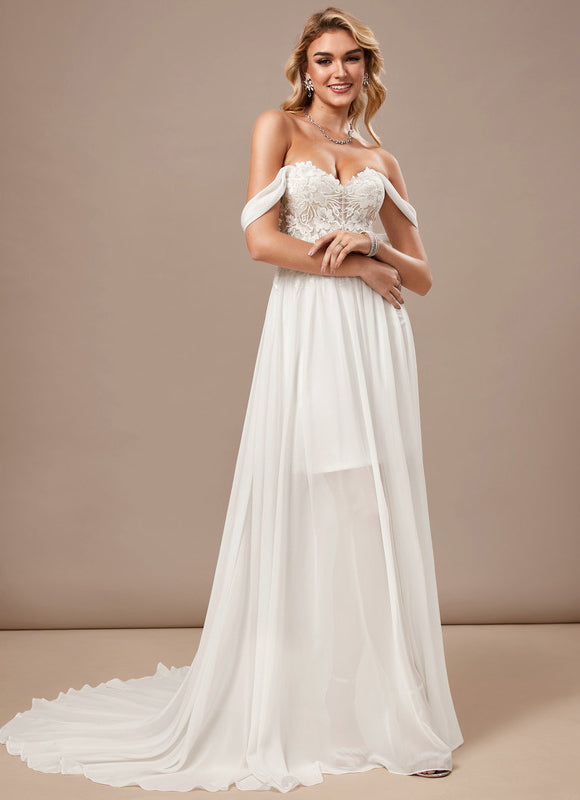 Robe Trapèze Élégance Blanche Vaporeuse - gallery 3