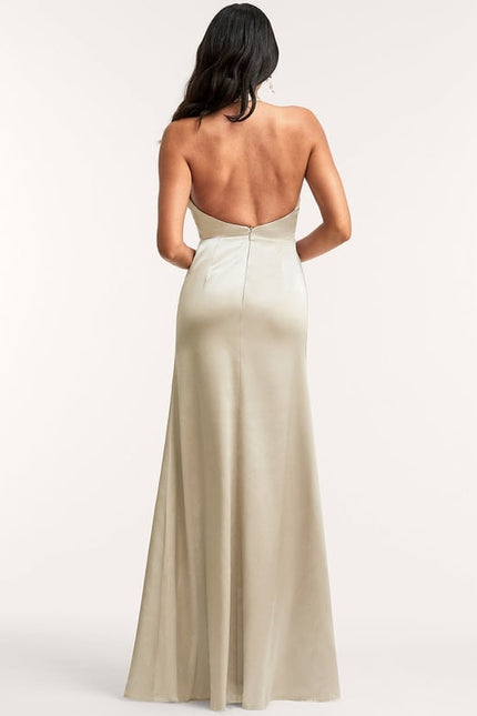 Robe Trapèze Satinée Azur - gallery 4