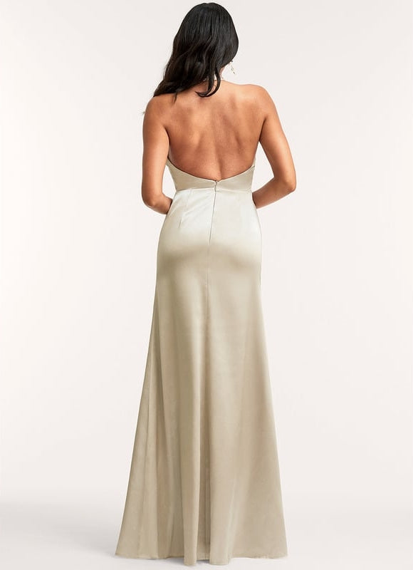 Robe Trapèze Satinée Azur - gallery 4
