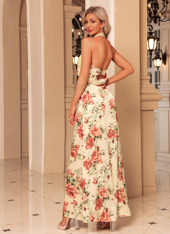 Robe Trapèze Maxi Satin Éclat - gallery 5