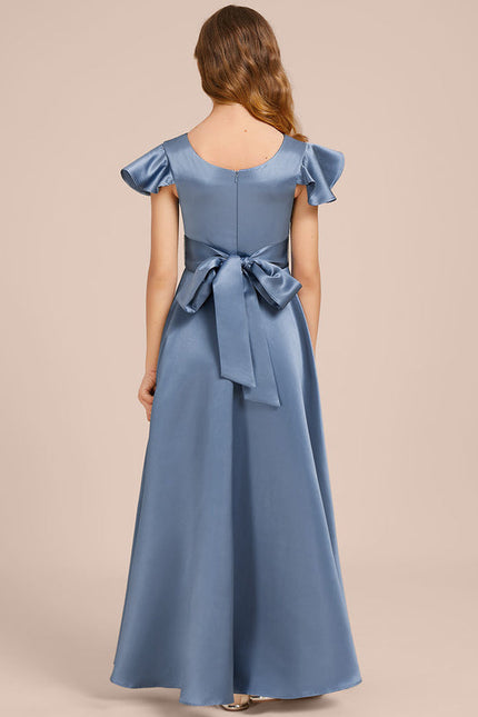 Robe Trapèze Satin Ciel Doux - gallery 2