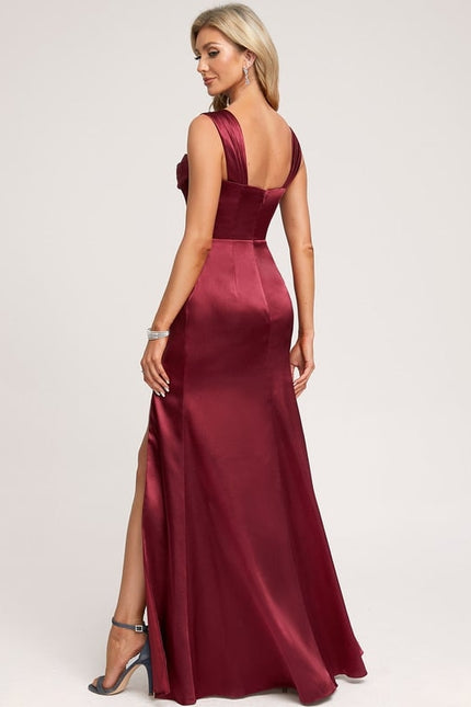 Robe Trapèze Satinée Dorée - gallery 1