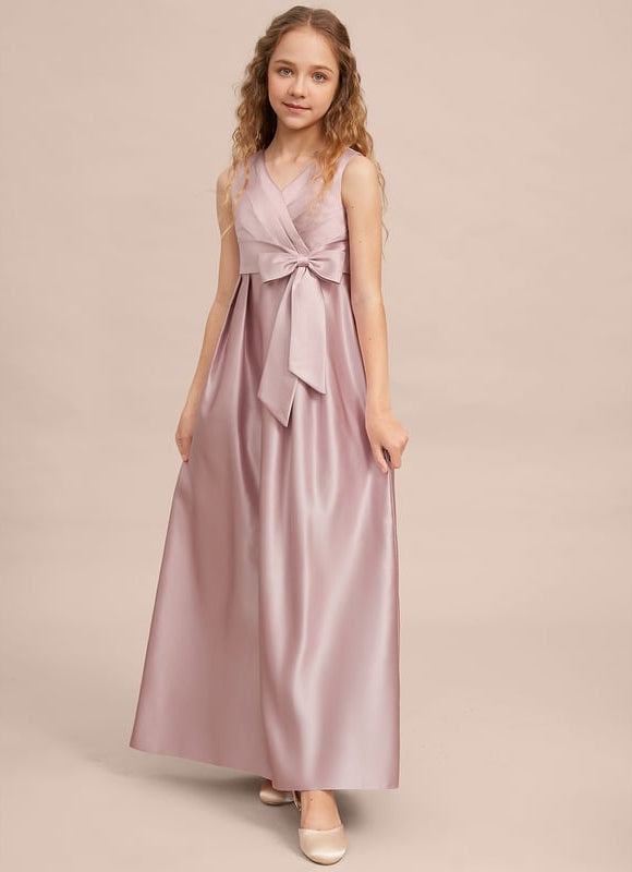 Robe Trapèze Satinée Rose - gallery 4