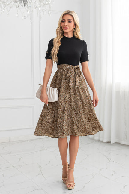 Robe Trapèze Midi Imprimée - gallery 1