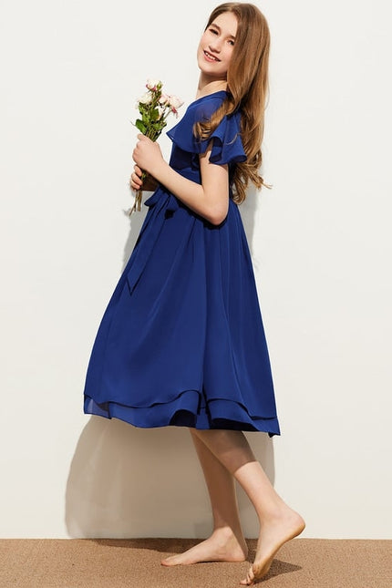Robe Trapèze Bleu Doux Froufrou - gallery 2